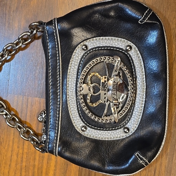 Kathy Van Zeeland Black and Silver Crossbody Mini Bag - Picture 1 of 11